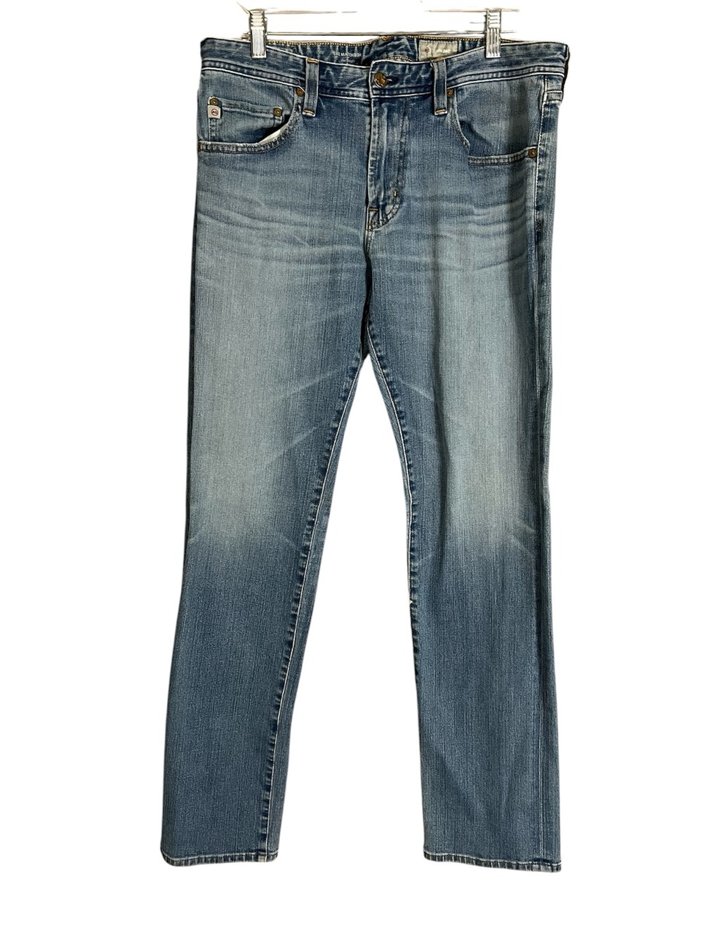 AG Adriano Goldschmied Matchbox Slim Straight Jeans Light Wash 34x32